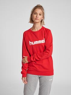 Rückansicht von hummel HMLGO COTTON LOGO SWEATSHIRT WOMAN Funktionssweatshirt Damen TRUE RED