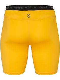Rückansicht von hummel HML FIRST PERFORMANCE TIGHT SHORTS Tights Herren SPORTS YELLOW
