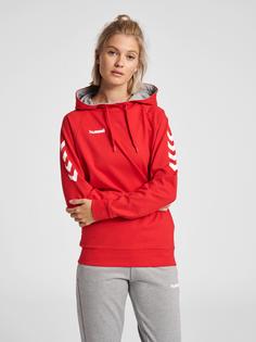 Rückansicht von hummel HMLGO COTTON HOODIE WOMAN Hoodie Damen TRUE RED