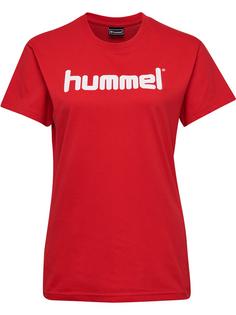 hummel HMLGO COTTON LOGO T-SHIRT WOMAN S/S Funktionsshirt Damen TRUE RED