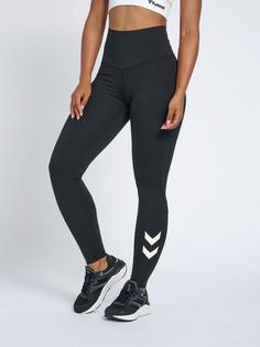 Rückansicht von hummel hmlGRACE HIGH WAIST TIGHTS Leggings Damen BLACK