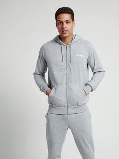 Rückansicht von hummel hmlISAM ZIP HOODIE Hoodie Herren GREY MELANGE