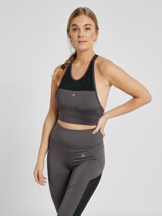 Rückansicht von hummel hmlNORMA SPORTS BRA Sport-BH Damen ASPHALT