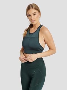 Rückansicht von hummel hmlNORMA SPORTS BRA Sport-BH Damen DARKEST SPRUCE