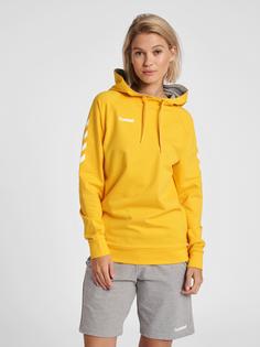Rückansicht von hummel HMLGO COTTON HOODIE WOMAN Hoodie Damen SPORTS YELLOW