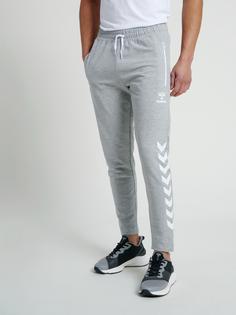 Rückansicht von hummel hmlRAY 2.0 TAPERED PANTS Hose Herren GREY MELANGE