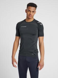Rückansicht von hummel hmlAUTHENTIC PRO SEAMLESS JERS S/S Funktionsshirt Herren ANTHRACITE