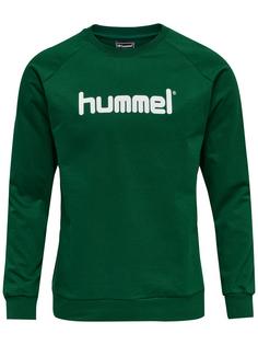 hummel HMLGO COTTON LOGO SWEATSHIRT WOMAN Funktionssweatshirt Damen EVERGREEN