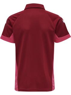 Rückansicht von hummel hmlLEAD FUNCTIONAL KIDS POLO Funktionsshirt Kinder BIKING RED