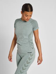 Rückansicht von hummel hmlCI SEAMLESS T-SHIRT Funktionsshirt Damen NORTH ATLANTIC MELANGE