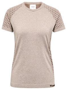 hummel hmlCI SEAMLESS T-SHIRT Funktionsshirt Damen DRIFTWOOD MELANGE