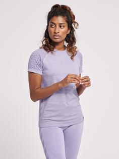 Rückansicht von hummel hmlCI SEAMLESS T-SHIRT Funktionsshirt Damen LAVENDER MELANGE
