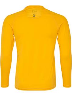 Rückansicht von hummel HML FIRST PERFORMANCE JERSEY L/S Funktionsshirt Herren SPORTS YELLOW