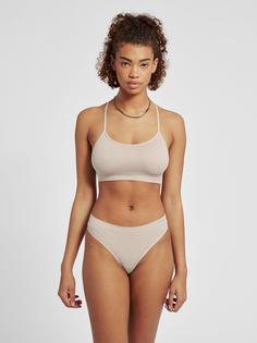 Rückansicht von hummel hmlJUNO SEAMLESS BRA Funktionstop Damen CHATEAU GRAY