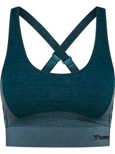 hummel hmlCLEA SEAMLESS SPORTS TOP Funktionstop Damen DARK SEA