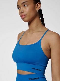 Rückansicht von hummel hmlTIFFY SEAMLESS SPORTS TOP Funktionstop Damen OLYMPIAN BLUE