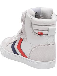 Rückansicht von hummel SLIMMER STADIL LEATHER HIGH JR Sneaker Kinder WHITE