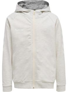 hummel HMLGO KIDS COTTON ZIP HOODIE Funktionssweatshirt Kinder EGRET MELANGE
