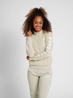 Rückansicht von hummel hmlLEGACY POLY WOMAN ZIP JACKET Funktionssweatshirt Damen PUMICE STONE