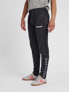 Rückansicht von hummel hmlAUTHENTIC POLY PANT Trainingshose Herren BLACK/WHITE