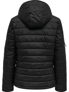Rückansicht von hummel hmlNORTH QUILTED HOOD JACKET WOMAN Trainingsjacke Damen BLACK/ASPHALT