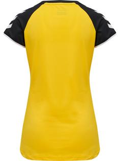 Rückansicht von hummel hmlCORE VOLLEY STRETCH TEE WO Funktionsshirt Damen BLAZING YELLOW