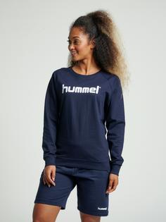 Rückansicht von hummel HMLGO COTTON LOGO SWEATSHIRT WOMAN Funktionssweatshirt Damen MARINE