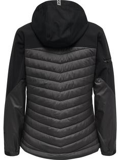 Rückansicht von hummel hmlNORTH HYBRID JACKET WOMAN Trainingsjacke Damen BLACK/ASPHALT