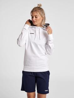 Rückansicht von hummel HMLGO COTTON HOODIE WOMAN Hoodie Damen WHITE