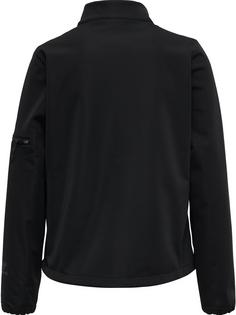 Rückansicht von hummel hmlNORTH SOFTSHELL JACKET WOMAN Trainingsjacke Damen BLACK/ASPHALT