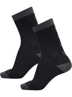 hummel ELEMENT INDOOR SPORT SOCK 2 PACK Sportsocken BLACK/ASPHALT