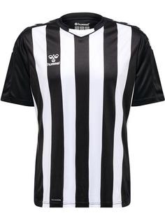 hummel hmlCORE XK STRIPED JERSEY S/S Funktionsshirt Herren BLACK/WHITE