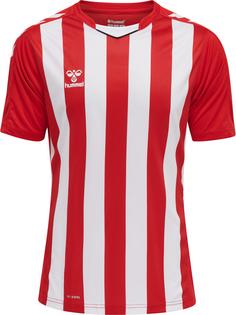 hummel hmlCORE XK STRIPED JERSEY S/S Funktionsshirt Herren TRUE RED/WHITE