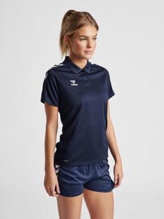 Rückansicht von hummel hmlCORE XK FUNCTIONAL POLO WOMAN Funktionsshirt Damen MARINE