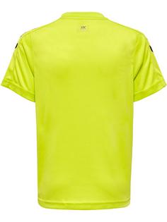 Rückansicht von hummel hmlCORE XK POLY JERSEY S/S KIDS Funktionsshirt Kinder LIME POPSICLE