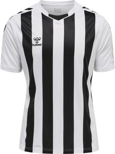 hummel hmlCORE XK STRIPED JERSEY S/S Funktionsshirt Herren WHITE/BLACK