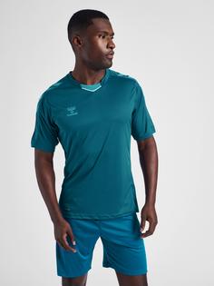 Rückansicht von hummel hmlCORE XK POLY JERSEY S/S Funktionsshirt Herren BLUE CORAL
