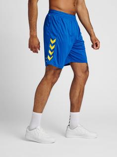 Rückansicht von hummel hmlCORE XK POLY SHORTS Funktionsshorts Herren TRUE BLUE/BLAZING YELLOW