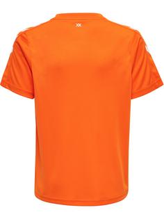 Rückansicht von hummel hmlCORE XK POLY JERSEY S/S KIDS Funktionsshirt Kinder ORANGE TIGER