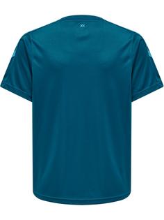 Rückansicht von hummel hmlCORE XK POLY JERSEY S/S KIDS Funktionsshirt Kinder BLUE CORAL