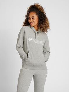 Rückansicht von hummel hmlNONI 2.0 HOODIE Hoodie Damen GREY MELANGE