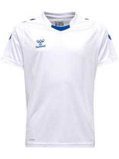 hummel hmlCORE XK POLY JERSEY S/S KIDS Funktionsshirt Kinder WHITE/TRUE BLUE