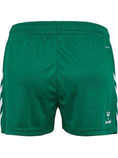 Rückansicht von hummel hmlCORE XK POLY SHORTS WOMAN Funktionsshorts Damen EVERGREEN
