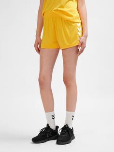 Rückansicht von hummel hmlCORE XK POLY SHORTS WOMAN Funktionsshorts Damen SPORTS YELLOW