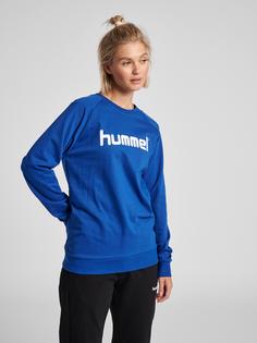 Rückansicht von hummel HMLGO COTTON LOGO SWEATSHIRT WOMAN Funktionssweatshirt Damen TRUE BLUE
