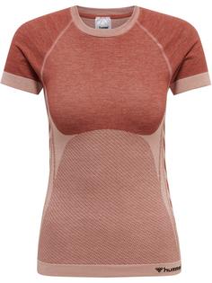 hummel hmlCLEA SEAMLESS TIGHT T-SHIRT Funktionsshirt Damen WITHERED ROSE/ROSE TAN MELANGE