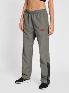 Rückansicht von hummel hmlPRO GRID WOVEN PANTS WO Trainingshose Damen FORGED IRON/QUIET SHADE