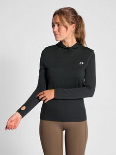 Rückansicht von Newline nwlCAMBRIGDE SEAMLESS HOODIE female Hoodie Damen BLACK