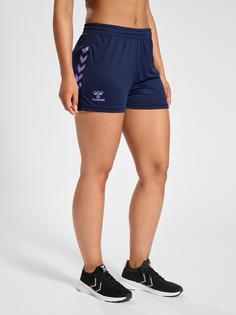 Rückansicht von hummel hmlSTALTIC POLY SHORTS WOMAN Funktionsshorts Damen MARINE/PAISLEY PURPLE
