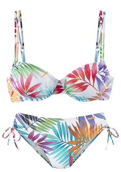 Lascana Bügel-Bikini Bikini Set Damen weiß bedruckt